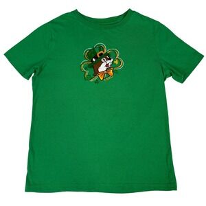 Buc-ees Youth Medium St Patricks Day Shenanigans Graphic Tee Green 100% Cotton